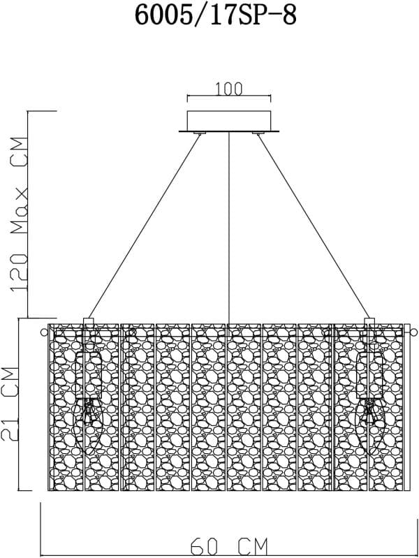 Подвесная люстра Divinare FELIS 6005/17 SP-8 — изображение 5