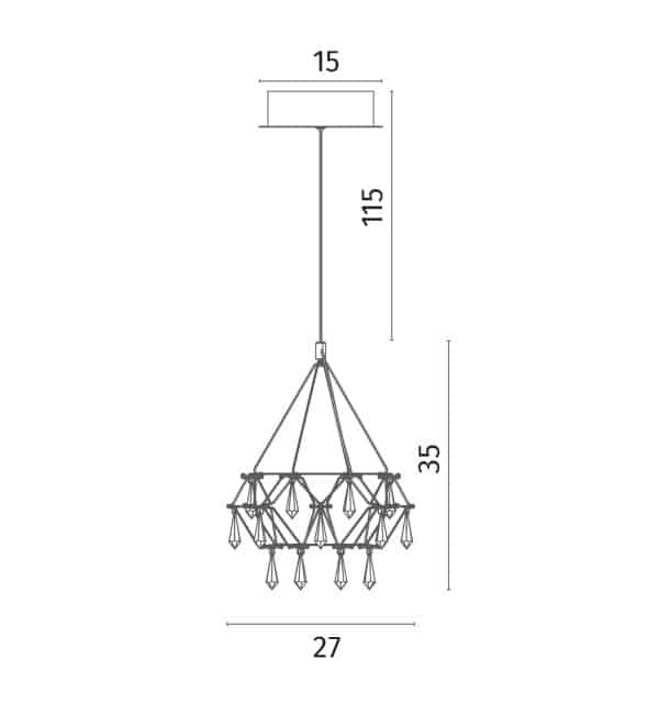 Подвесная люстра Divinare ROTONDO 1019/02 SP-28 — изображение 4