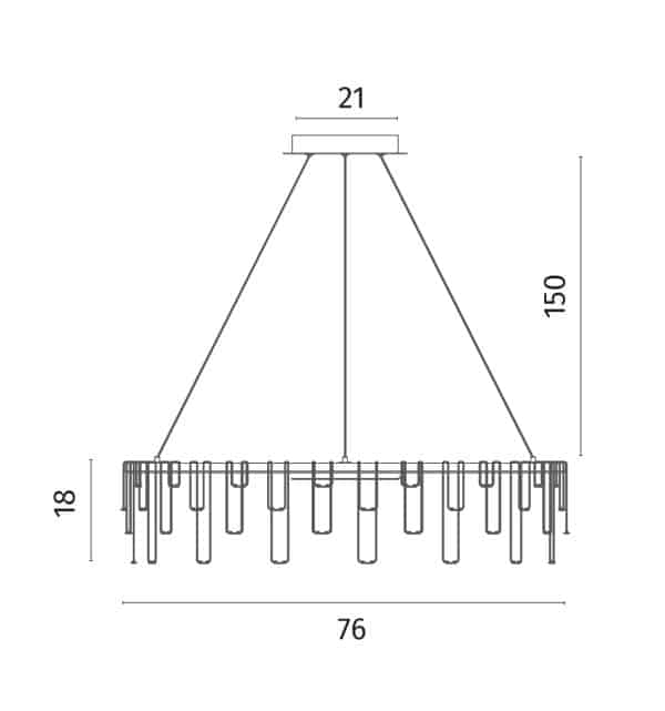 Подвесная люстра Divinare ROTONDO 1019/02 SP-70 — изображение 2