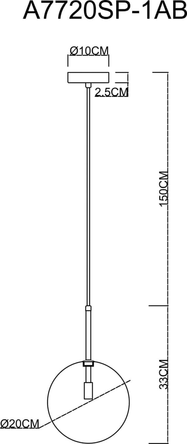 Подвесной светильник Arte Lamp CAMERON A7720SP-1AB — изображение 5