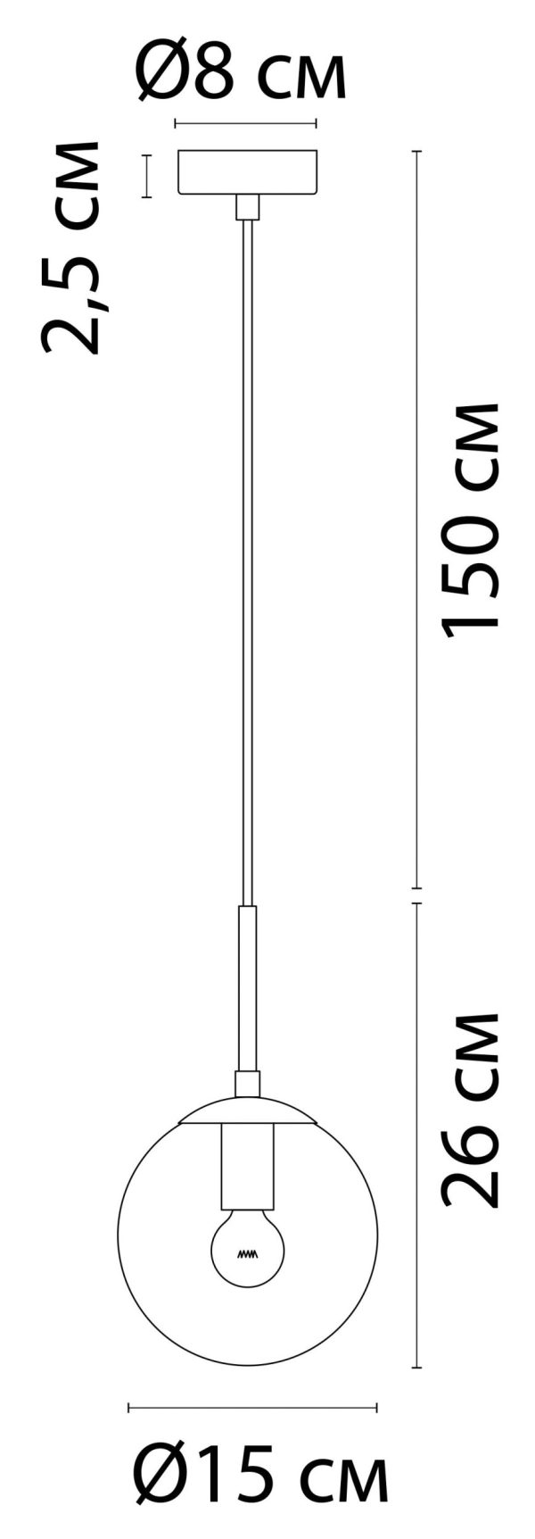Подвесной светильник Arte Lamp VOLARE A1915SP-1GO — изображение 4