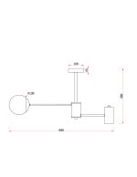 Потолочный светильник Freya FR5325CL-03BS
