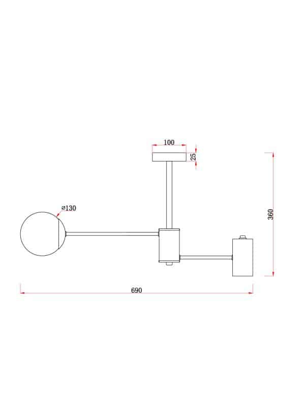 Потолочный светильник Freya FR5325CL-03BS