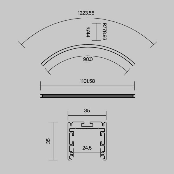 Профиль Led Strip ALM-3535R-B-EX-90°-1.5M — изображение 2