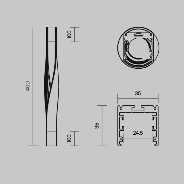 Профиль Led Strip ALM-3535R-B-TR-90°-0.4M — изображение 2