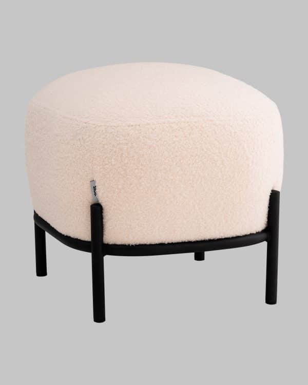 Пуф Стоун букле Fluffy молочный — изображение 2