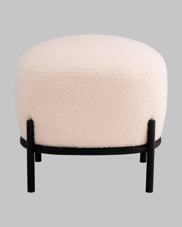 Пуф Стоун букле Fluffy молочный — изображение 3