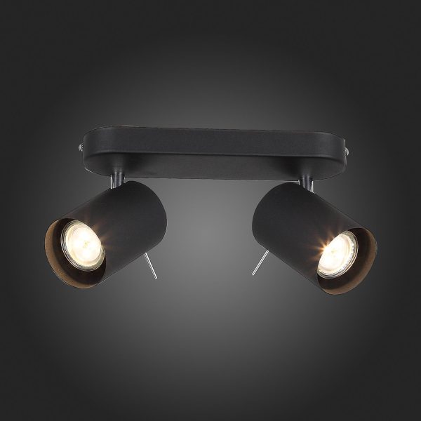 Хром/Черный GU10 LED 2*3W Потолочные светильники