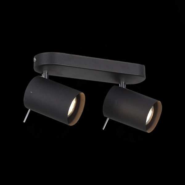 SL597.401.02 Спот ST-Luce Черный, Хром/Черный GU10 LED 2*3W Потолочные светильники — изображение 4