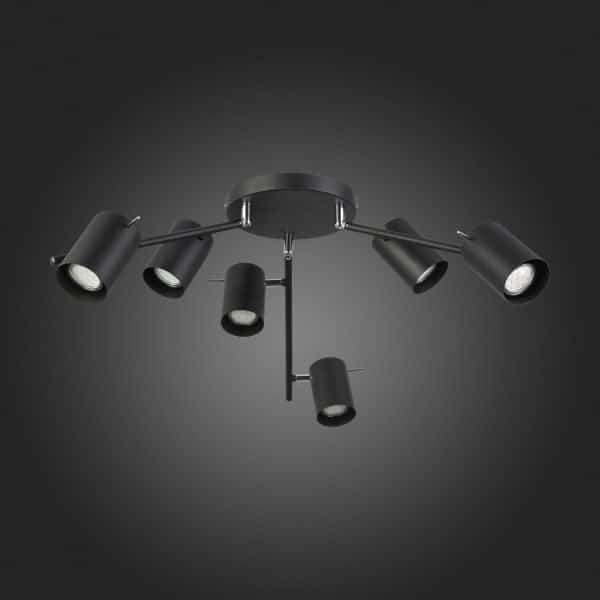 SL597.402.06 Светильник потолочный ST-Luce Черный/Черный GU10 6*7W Потолочные светильники — изображение 5