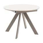 Стол круглый Миндель D100 столешница керамика белый глянец