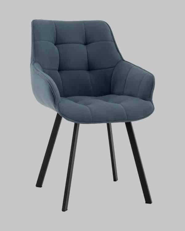 Стул Амальри велюр серо-синий — изображение 2