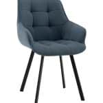 Стул Амальри велюр серо-синий