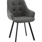 Стул Амальри велюр светло-серый