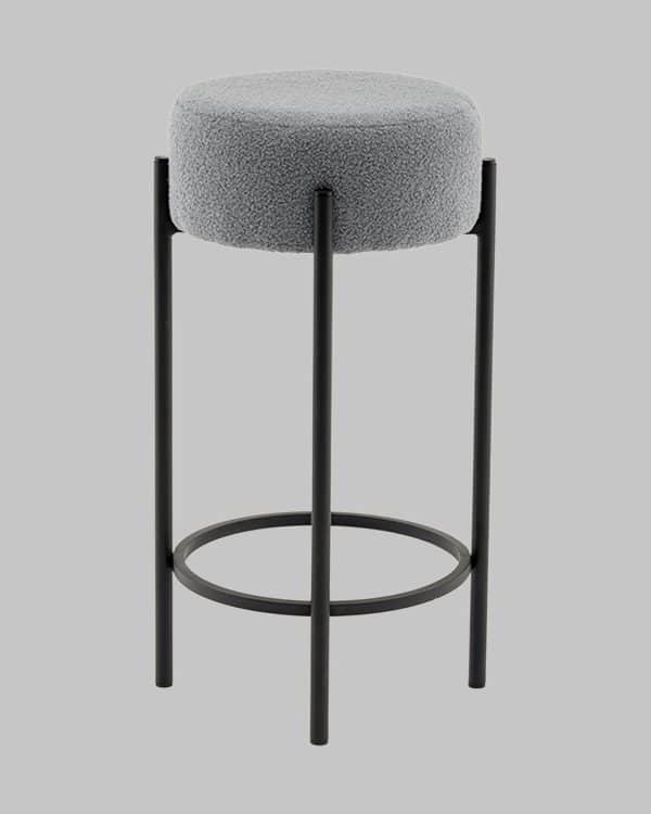 Стул барный Беккет букле светло-серый — изображение 3