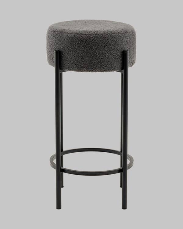 Стул барный Беккет букле темно-серый — изображение 3