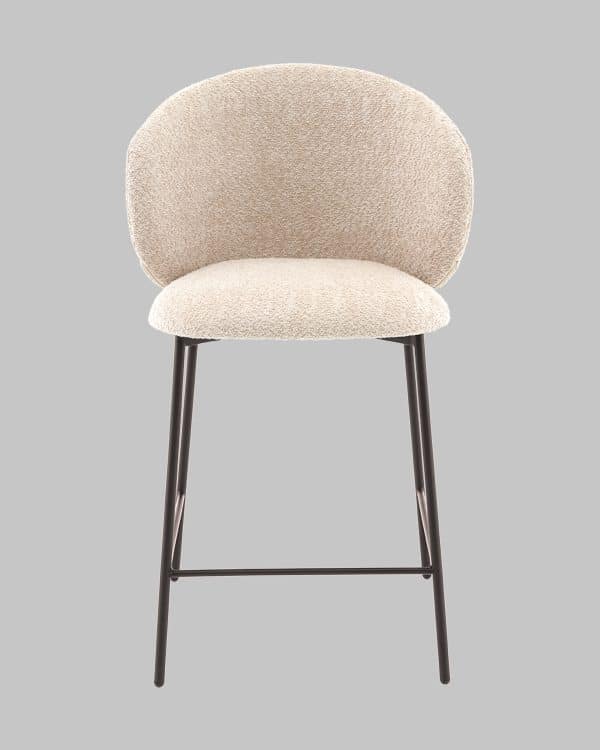 Стул полубарный Блейз букле капучино, каркас серо-коричневый — изображение 3
