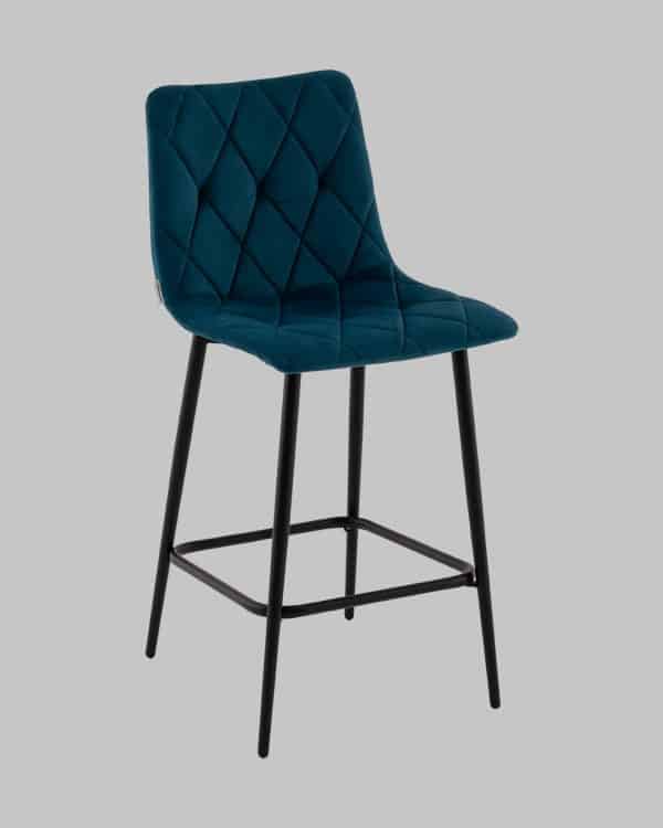 Стул полубарный Одди Diamond велюр синий — изображение 2