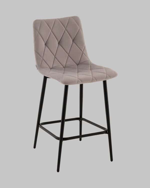 Стул полубарный Одди Diamond велюр светло-серый — изображение 2