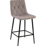 Стул полубарный Одди Diamond велюр светло-серый