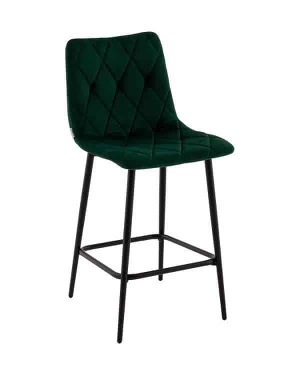 Стул полубарный Одди Diamond велюр темно-зеленый