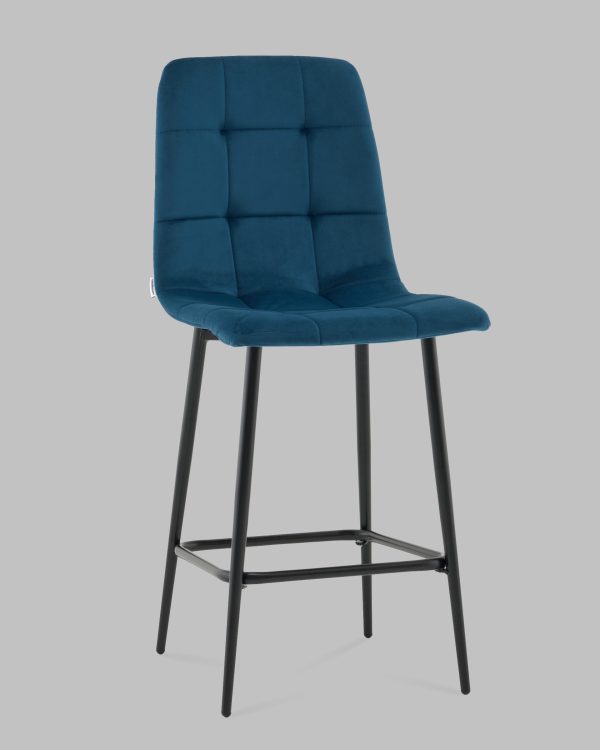 Стул полубарный Одди велюр синий — изображение 2