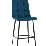 Стул полубарный Одди велюр синий