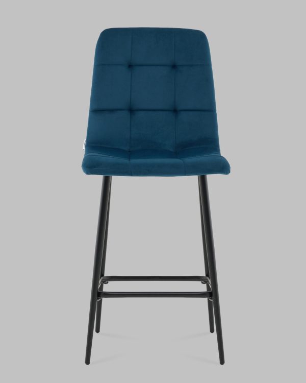 Стул полубарный Одди велюр синий — изображение 3