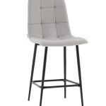 Стул полубарный Одди велюр светло-серый