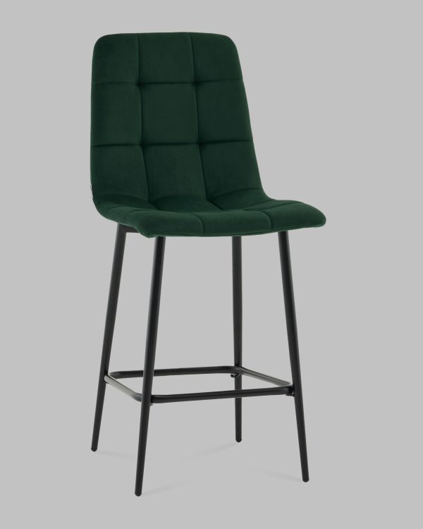 Стул полубарный Одди велюр темно-зеленый — изображение 2
