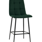 Стул полубарный Одди велюр темно-зеленый