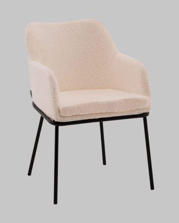 Стул с подлокотниками Кози new ткань букле молочный — изображение 2