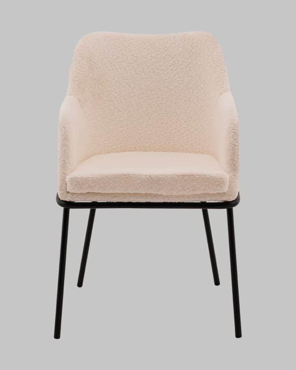 Стул с подлокотниками Кози new ткань букле молочный — изображение 3