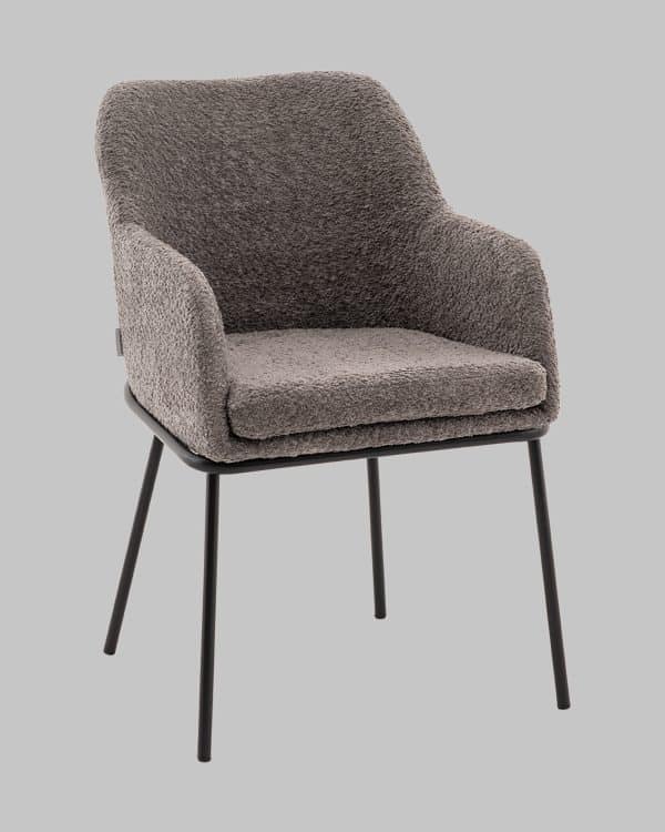 Стул с подлокотниками Кози new ткань букле тёмно-серый — изображение 2