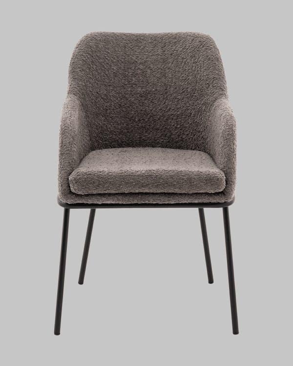 Стул с подлокотниками Кози new ткань букле тёмно-серый — изображение 3