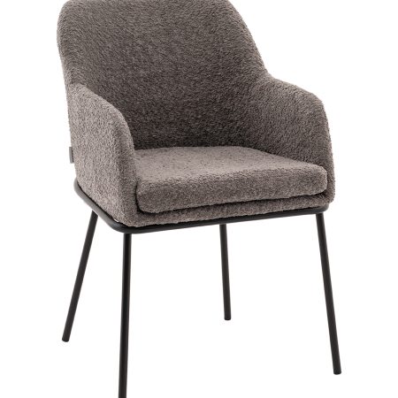 Стул с подлокотниками Кози new ткань букле тёмно-серый