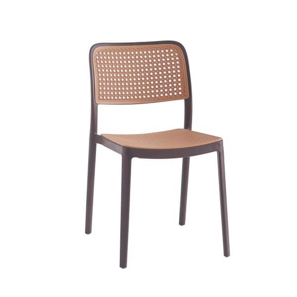 Стул Yona пластиковый коричневый — изображение 2