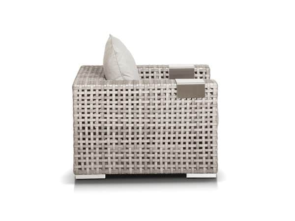 "Тито" кресло из искусственного ротанга, цвет серый — изображение 3