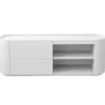 Тумба Lagom под ТВ 2 ящика 2 полки ширина 140 см (белый)