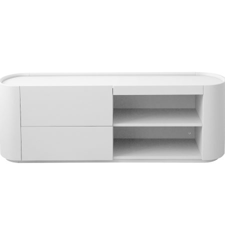 Тумба Lagom под ТВ 2 ящика 2 полки ширина 140 см (белый)