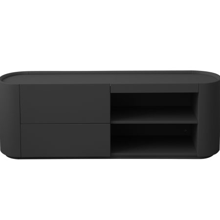 Тумба Lagom под ТВ 2 ящика 2 полки ширина 140 см (черный)