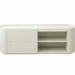 Тумба Lagom под ТВ 2 ящика 2 полки ширина 140 см (молочный)