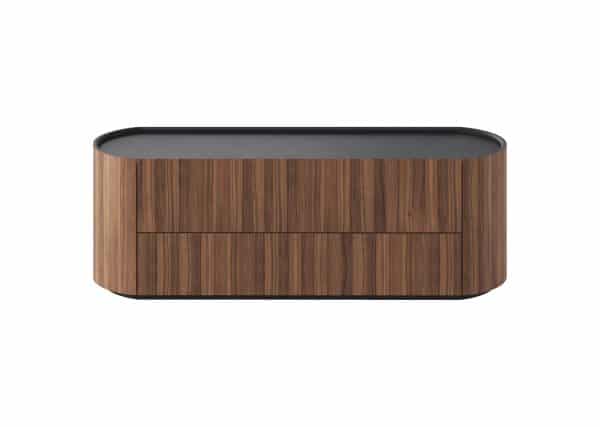 Тумба Lagom под ТВ 2 ящика ширина 140 см (орех