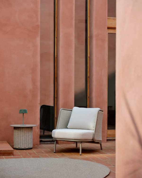 Уличное кресло Sedalis из алюминия и серо-коричневой веревки — изображение 2