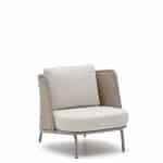 Уличное кресло Sedalis из алюминия и серо-коричневой веревки