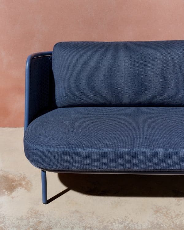 Уличный 3-местный диван Sedalis из алюминия и синей веревки 210 см — изображение 3