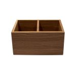 Uneca Органайзер для кухонных принадлежностей дубовый с 2-мя отделениями 27х17х14