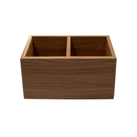 Uneca Органайзер для кухонных принадлежностей дубовый с 2-мя отделениями 27х17х14