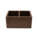 Uneca Органайзер для кухонных принадлежностей дубовый с 2-мя отделениями 27х17х14