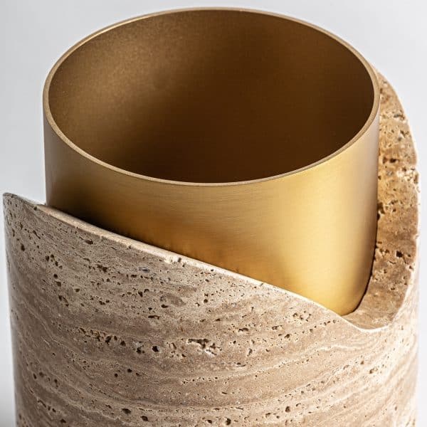 Ваза Verkie из травертина 16 см — изображение 2